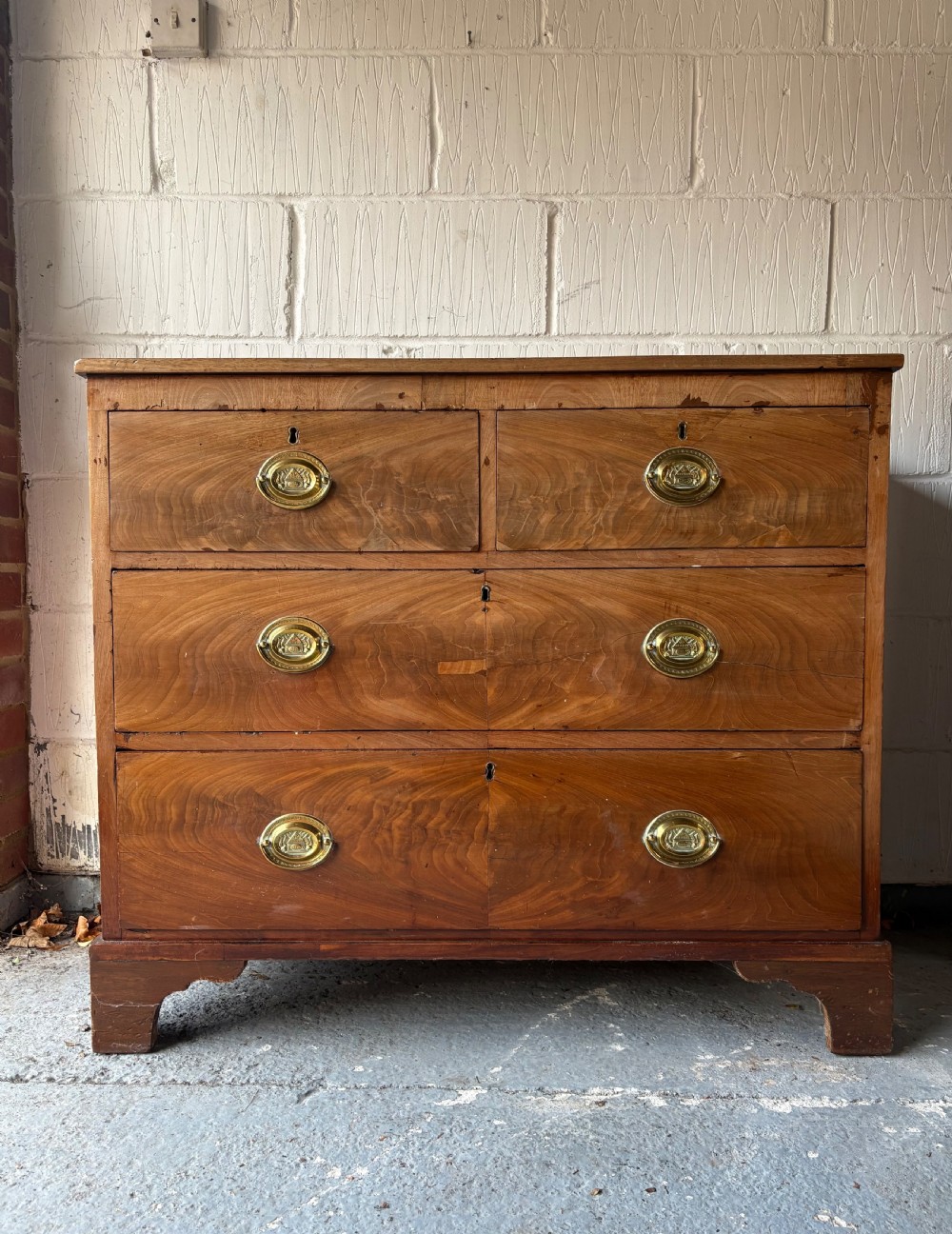 Regency Mahogany Chest of Drawers Trafalgar Sacred to Nelson Handles C1810, 98cm