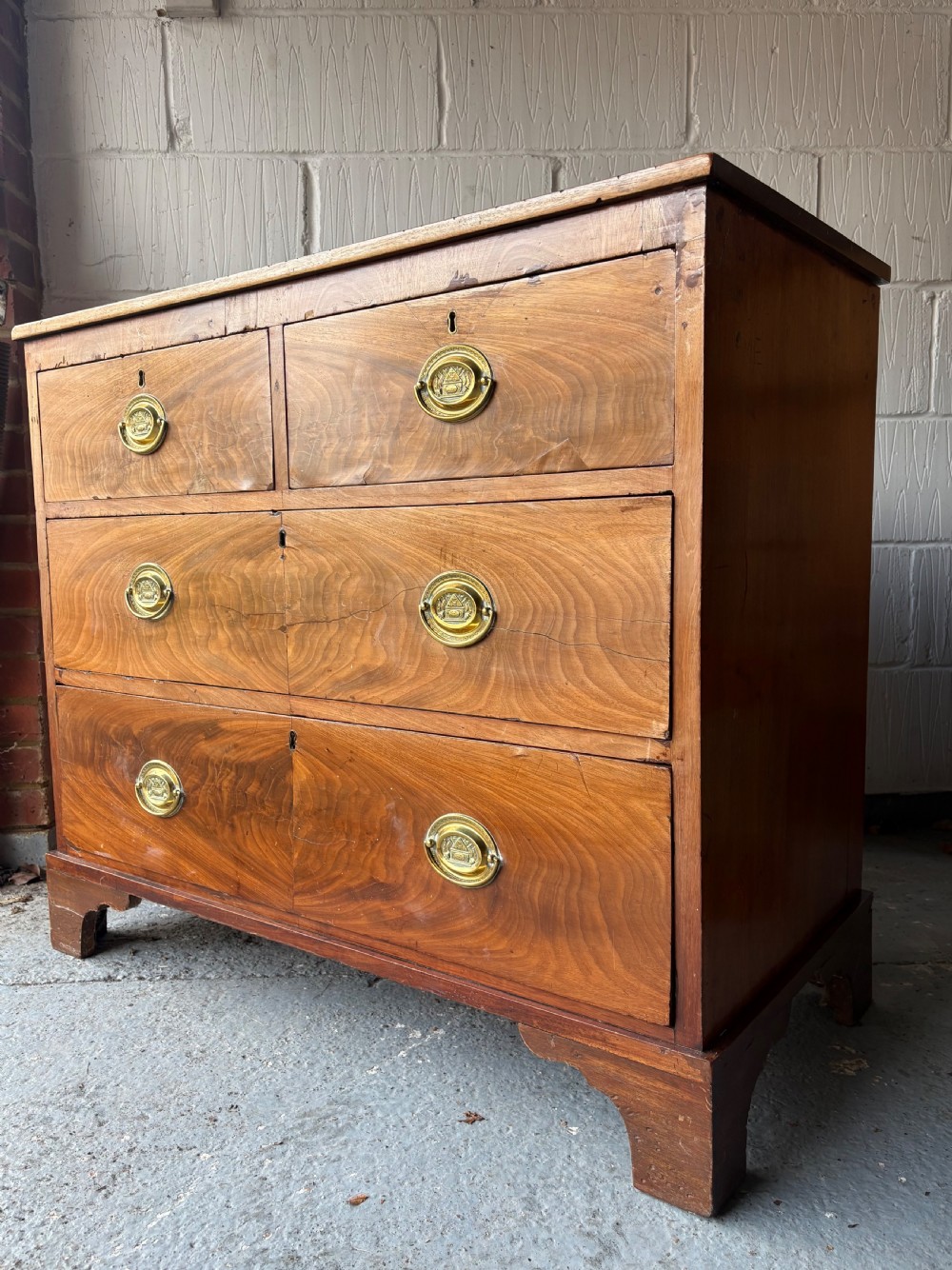 Regency Mahogany Chest of Drawers Trafalgar Sacred to Nelson Handles C1810, 98cm View III