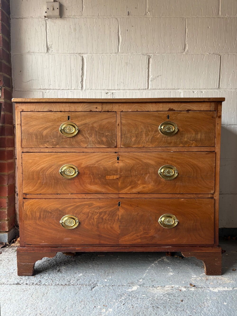 Regency Mahogany Chest of Drawers Trafalgar Sacred to Nelson Handles C1810, 98cm View VII