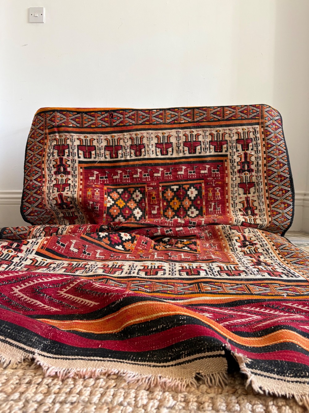 Antique Anatolian Kilim Country House Tribal Rug C1920s 280cm x 135cm