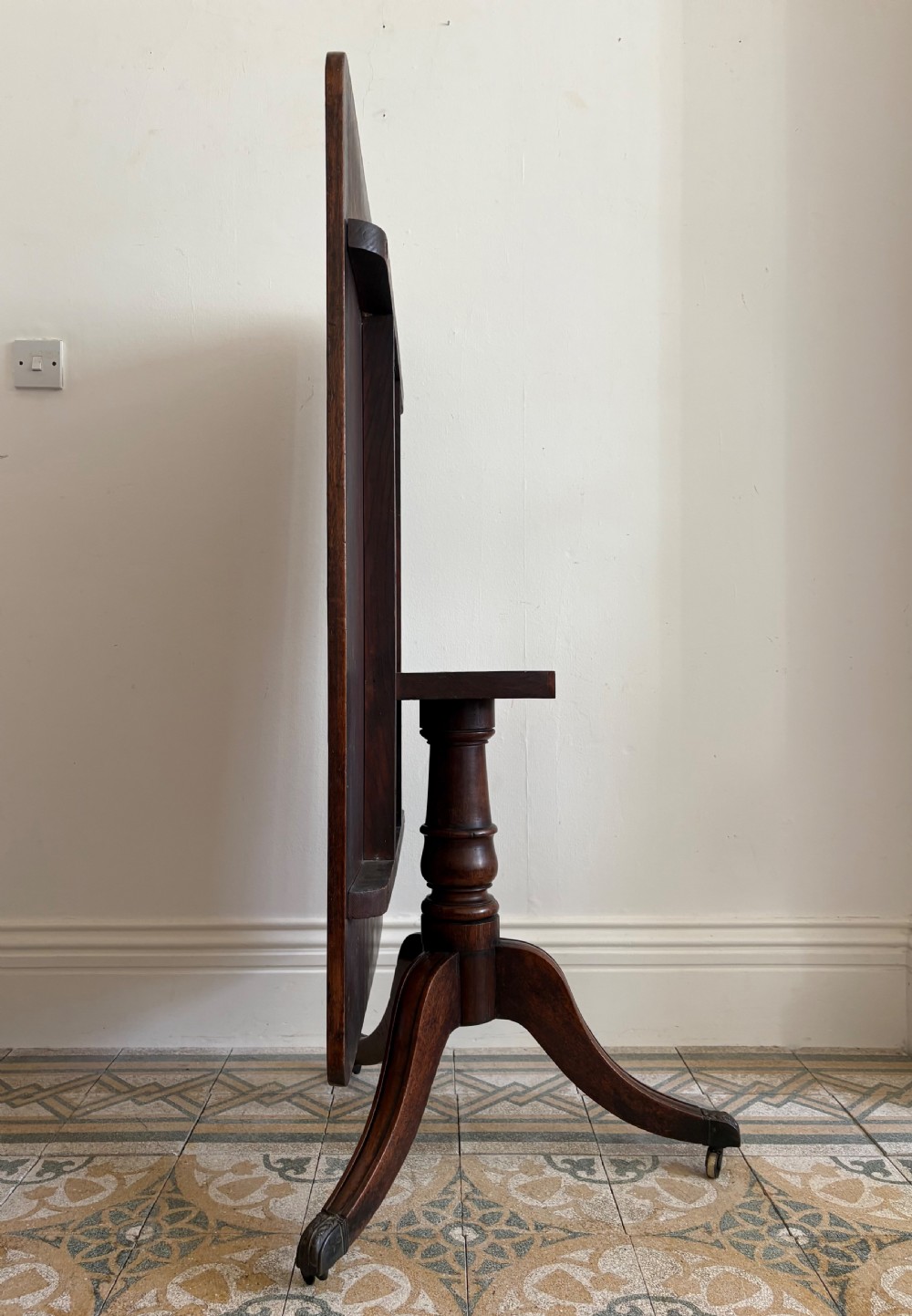 A Regency Mahogany and Rosewood Banded Breakfast Tilt Table C1820, 111cm View XII