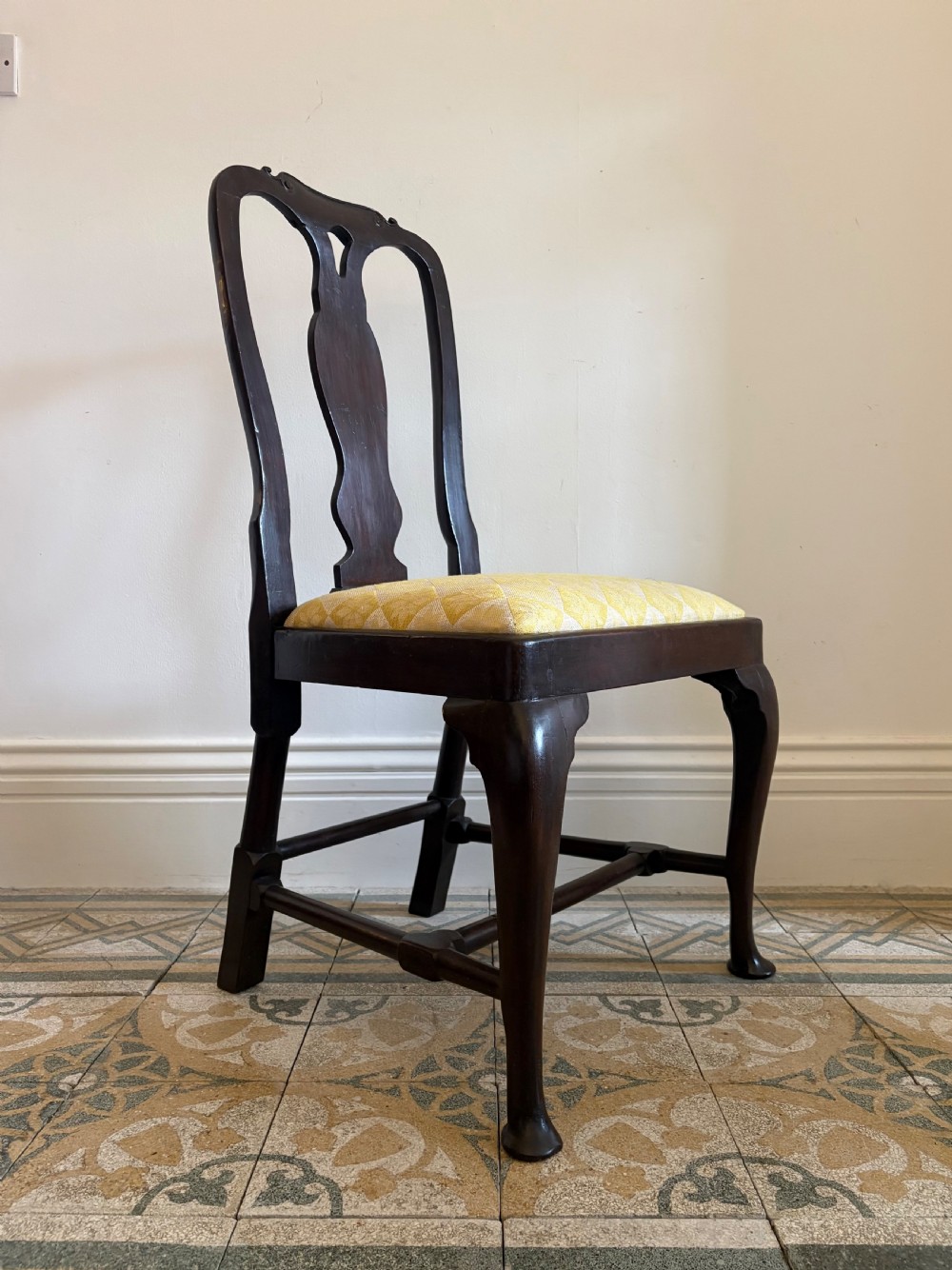 A Georgian Mahogany Queen Anne Style Side Chair, Drop-in Seat, Cabriole Legs View XIII