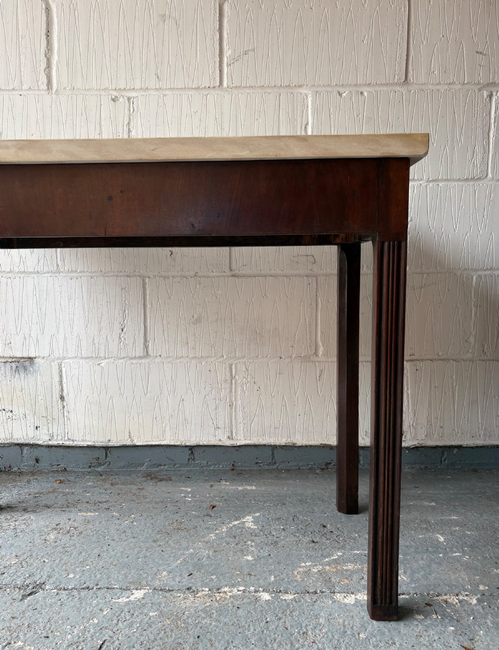 George 111 Mahogany Console Table with Stone Top, C1800, 90cm wide top View IV