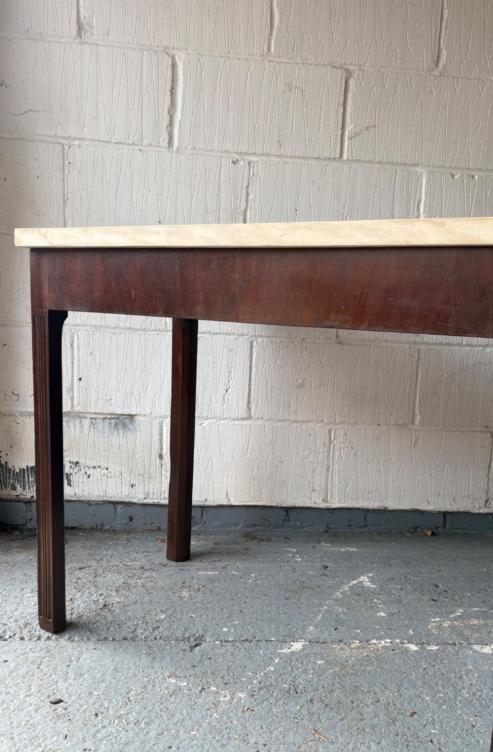 George 111 Mahogany Console Table with Stone Top, C1800, 90cm wide top View X