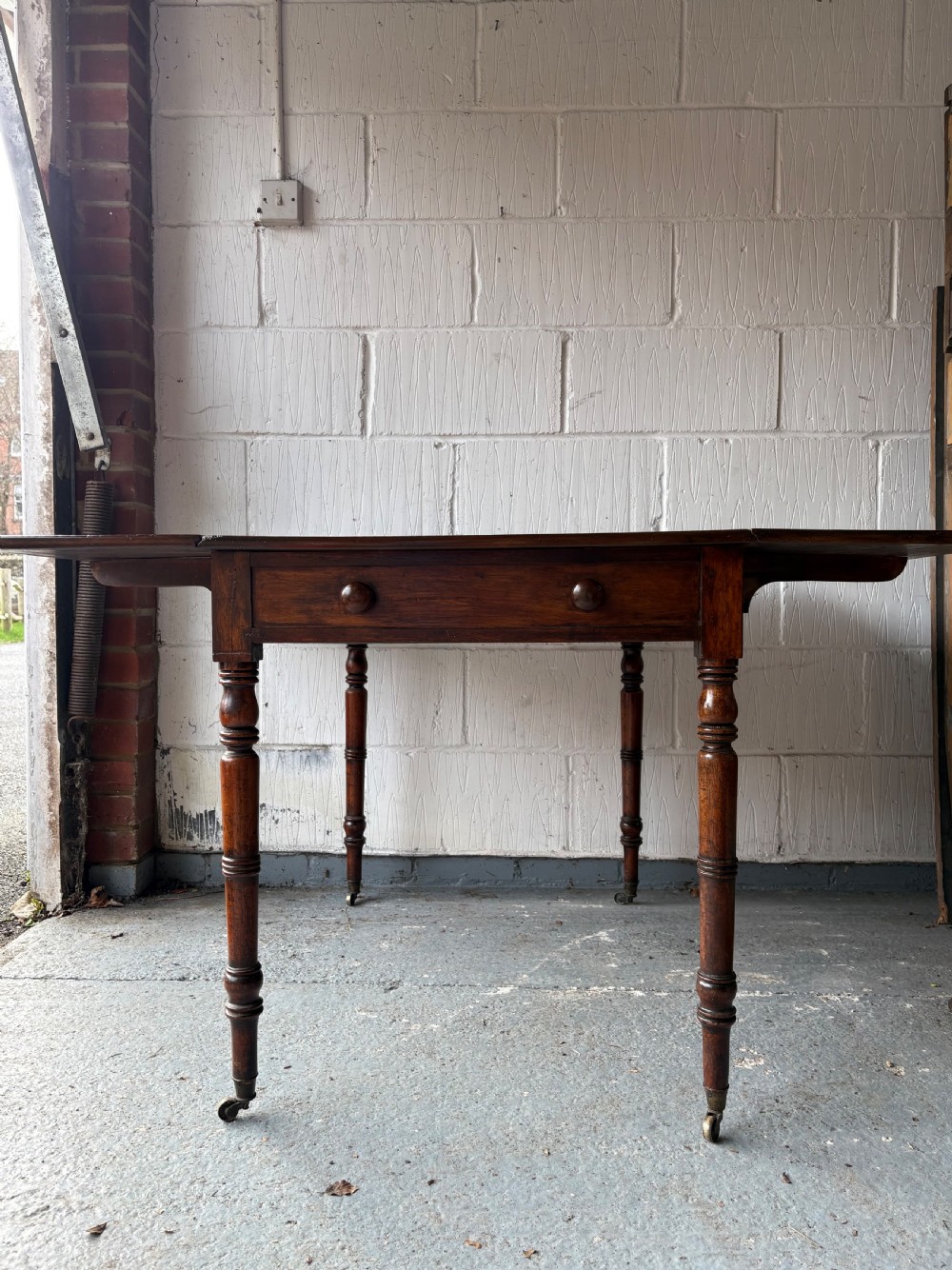 Mid 19thC Drop Leaf Pembroke or Breakfast Table, C1850, Extending to 120cm View III