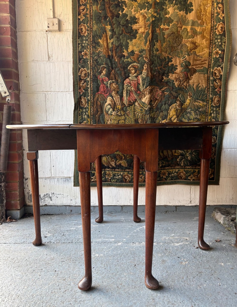 A 19th Century Mahogany Oval Drop Leaf Breakfast Dining Table, Pad Feet View V