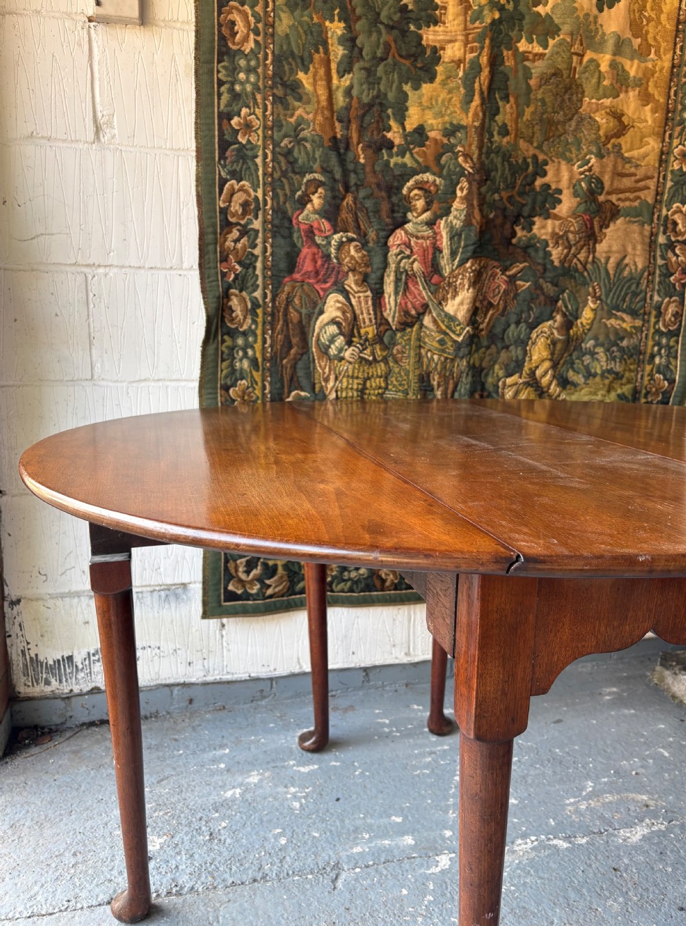A 19th Century Mahogany Oval Drop Leaf Breakfast Dining Table, Pad Feet View VI