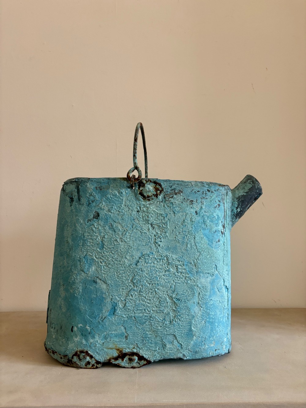 A French 18thC Verdigris Copper Watering Can, Arrosoir c1800, 41cm, watertight View V