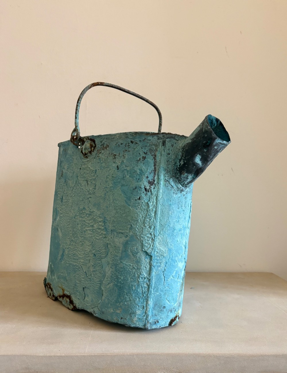 A French 18thC Verdigris Copper Watering Can, Arrosoir c1800, 41cm, watertight View VII