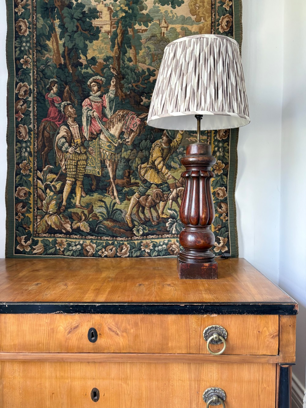A Pair of 19thC Cuban Mahogany Substantial Table Lamps, c1850, 67cm Tall View VIII