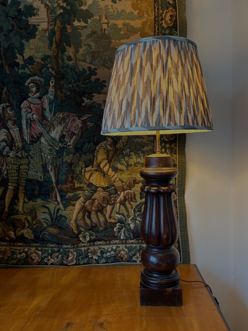 A Pair of 19thC Cuban Mahogany Substantial Table Lamps, c1850, 67cm Tall View XI