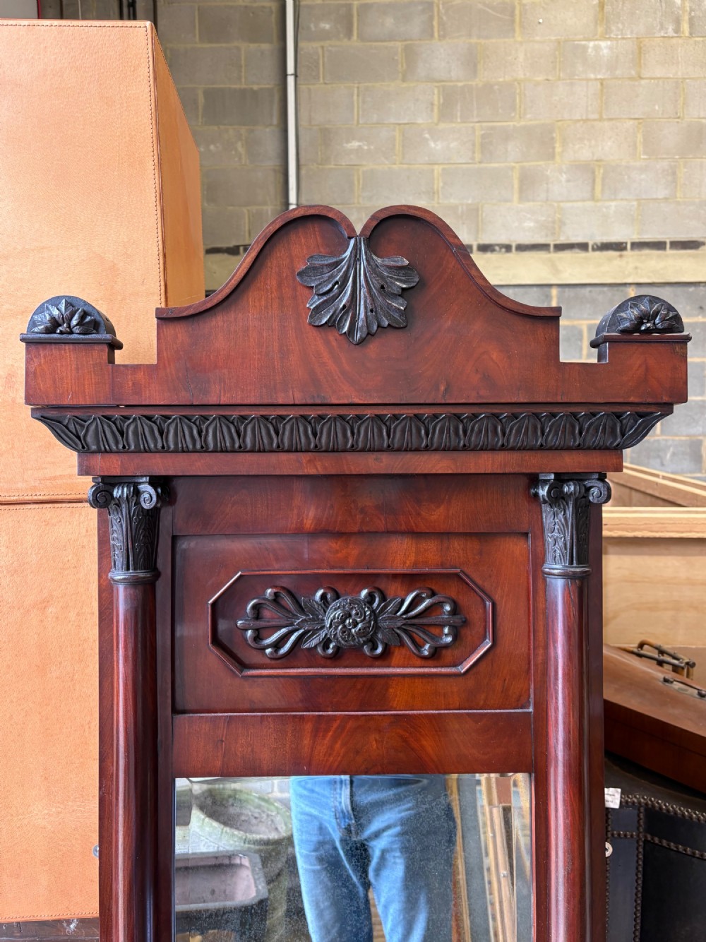 An Early 19th Century Restoration Period French Pier Glass and Stand 258cm C1815 View II
