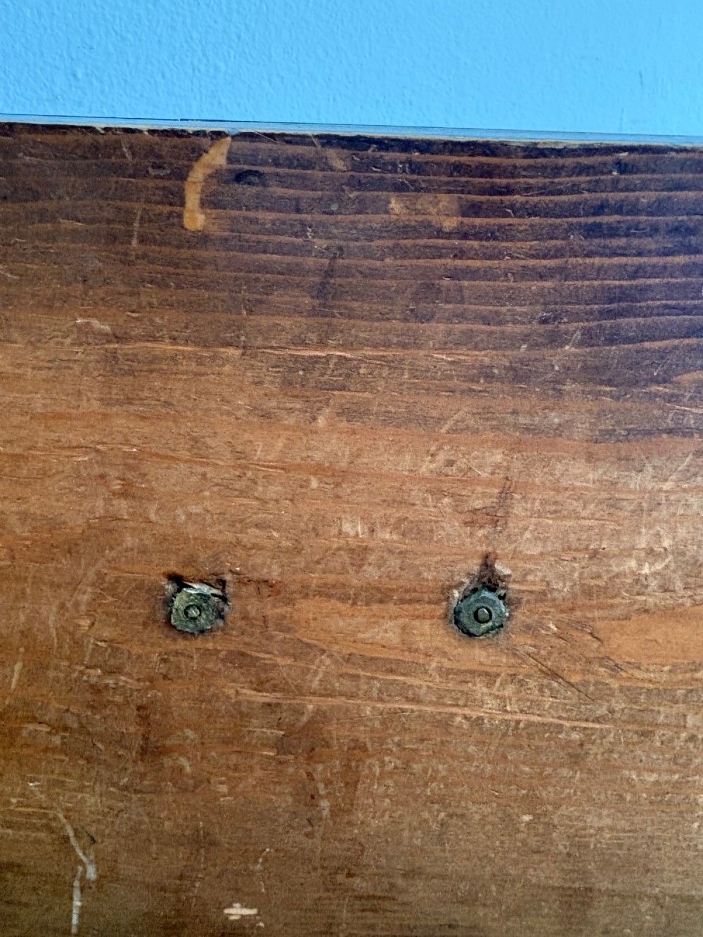 A mid-18th-century Georgian walnut chest of drawers featuring a two-over-three drawer layout, brass handles with backplates, and bracket feet. View VIII
