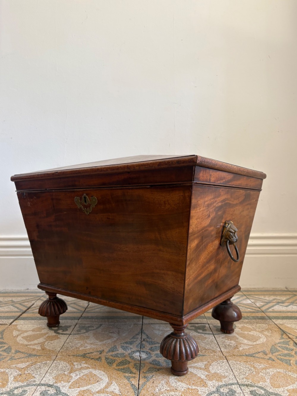 A Regency Mahogany Sarcophagus Cellarette 65cm wide, C1830 Manner of Thomas Hope View III