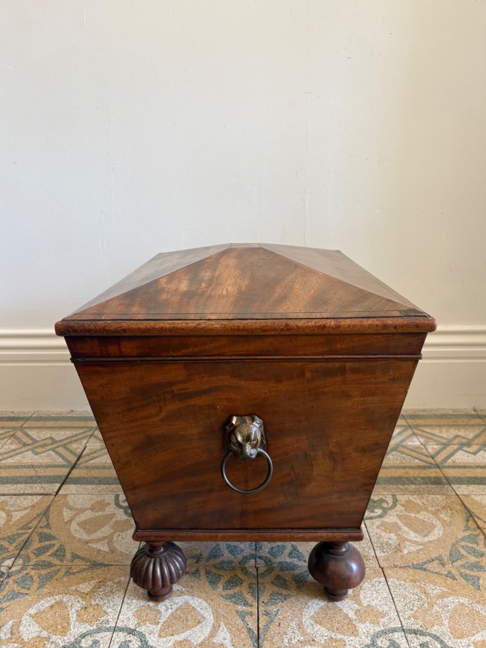 A Regency Mahogany Sarcophagus Cellarette 65cm wide, C1830 Manner of Thomas Hope View V