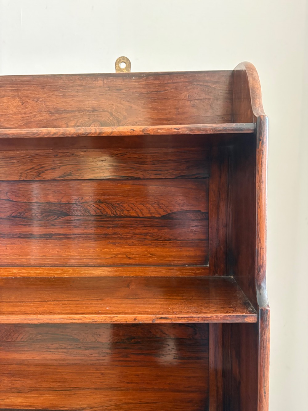 A 19th Century Rosewood 4 Tier Waterfall Bracket Wall Shelving 70cm View V