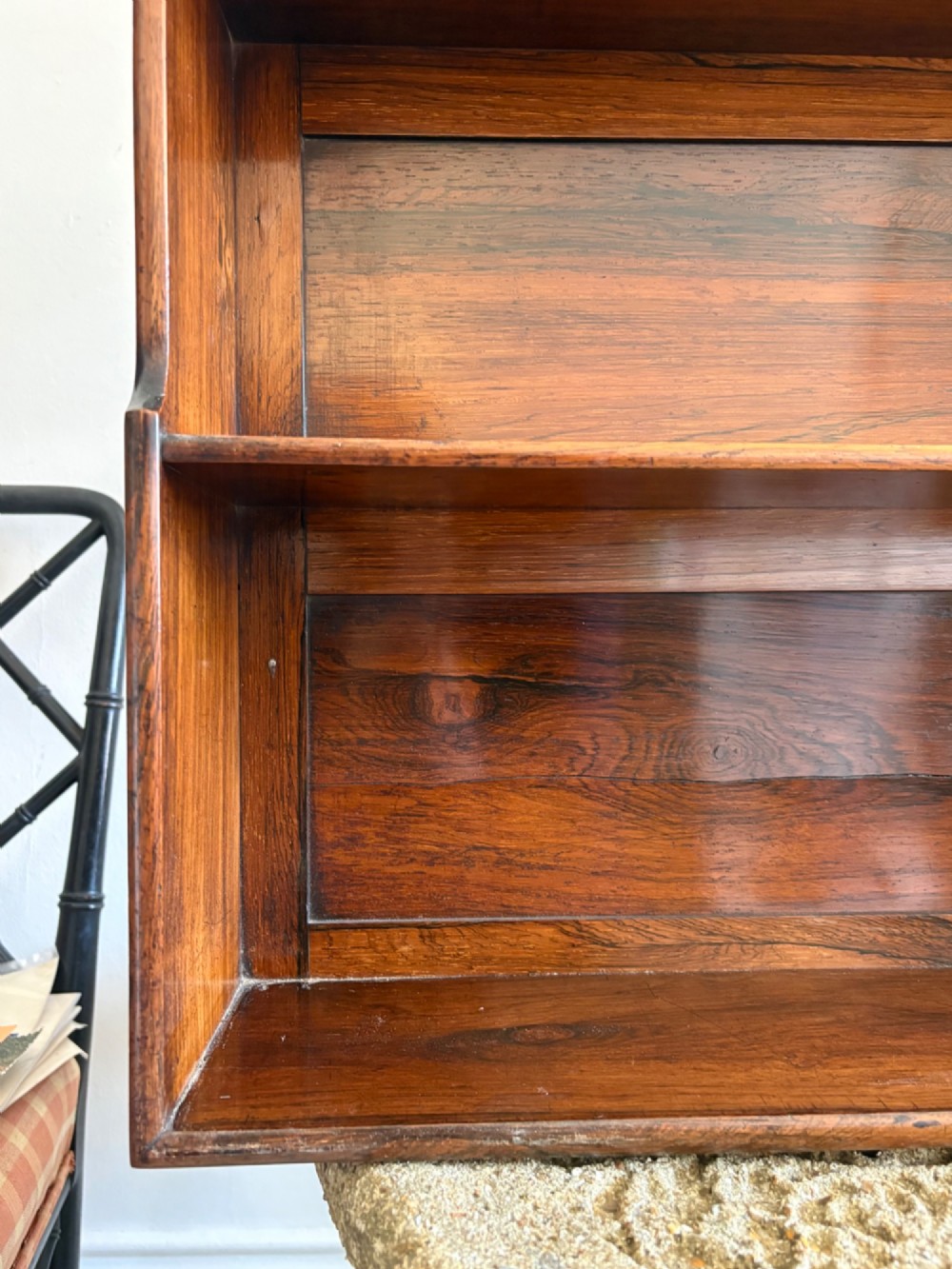 A 19th Century Rosewood 4 Tier Waterfall Bracket Wall Shelving 70cm View VI