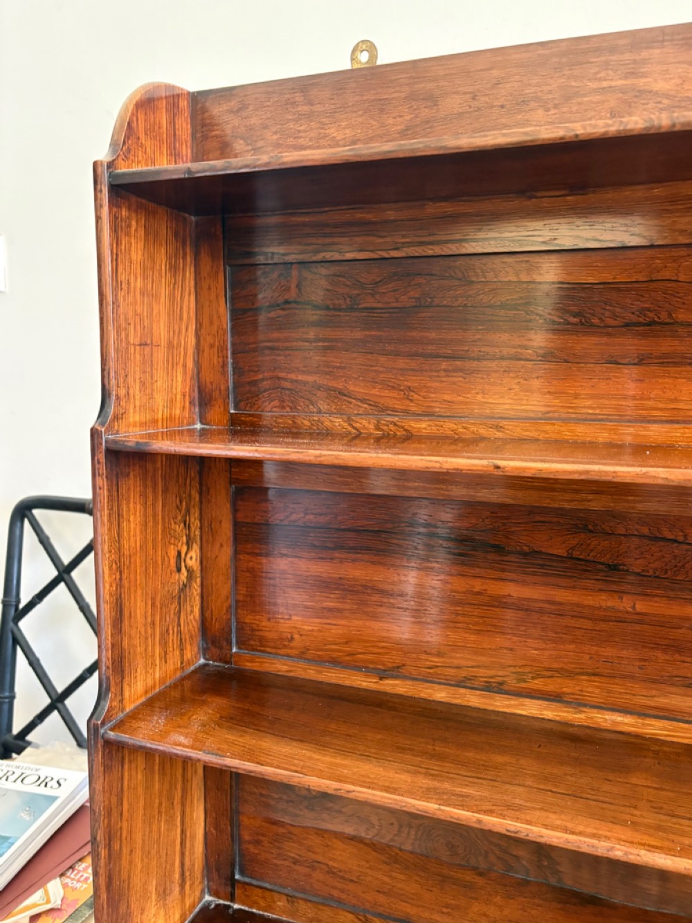 A 19th Century Rosewood 4 Tier Waterfall Bracket Wall Shelving 70cm View VII