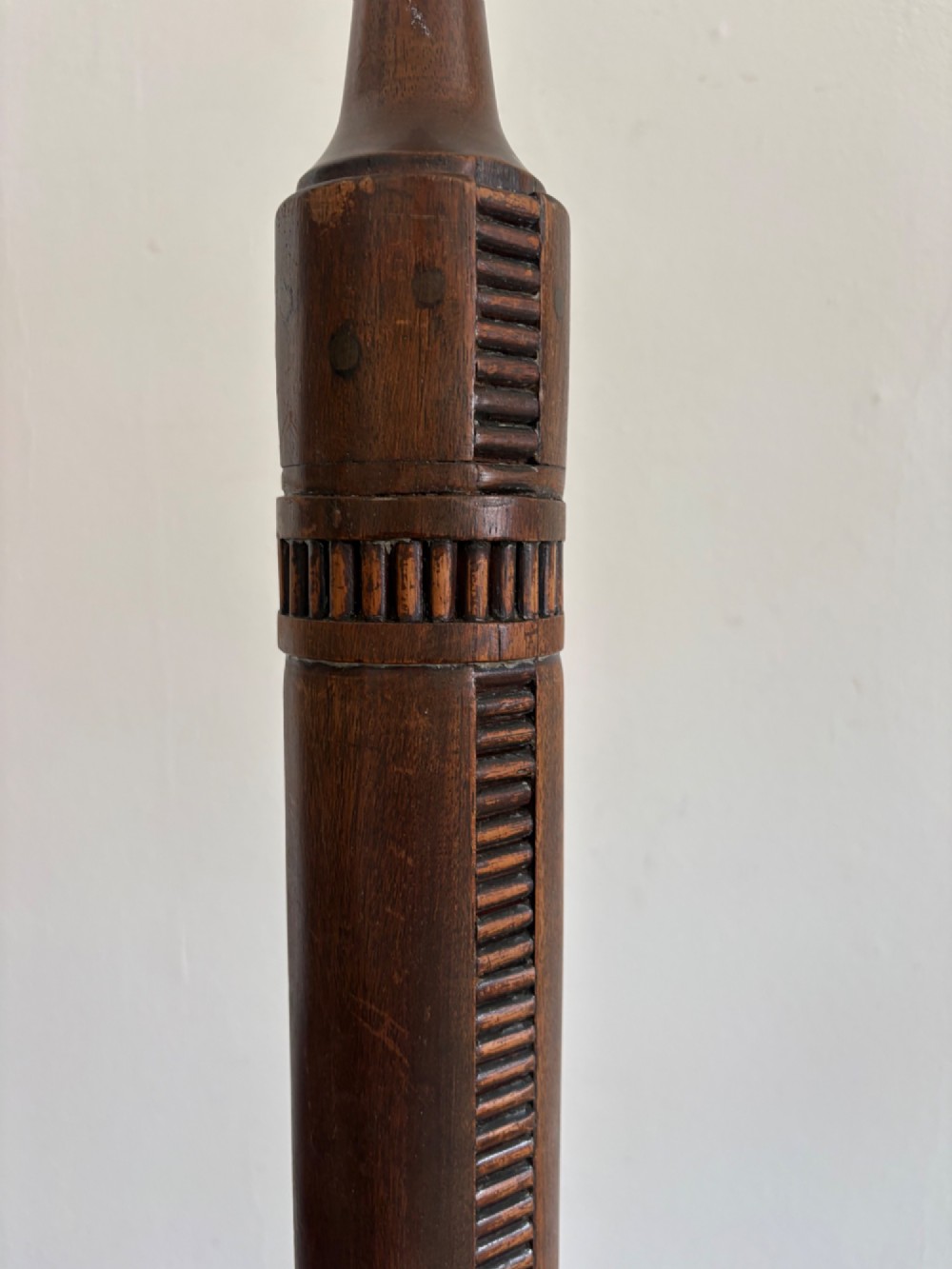 A 19th Century Carved Oceanic Column, adapted Floor Lamp, 154cm View V