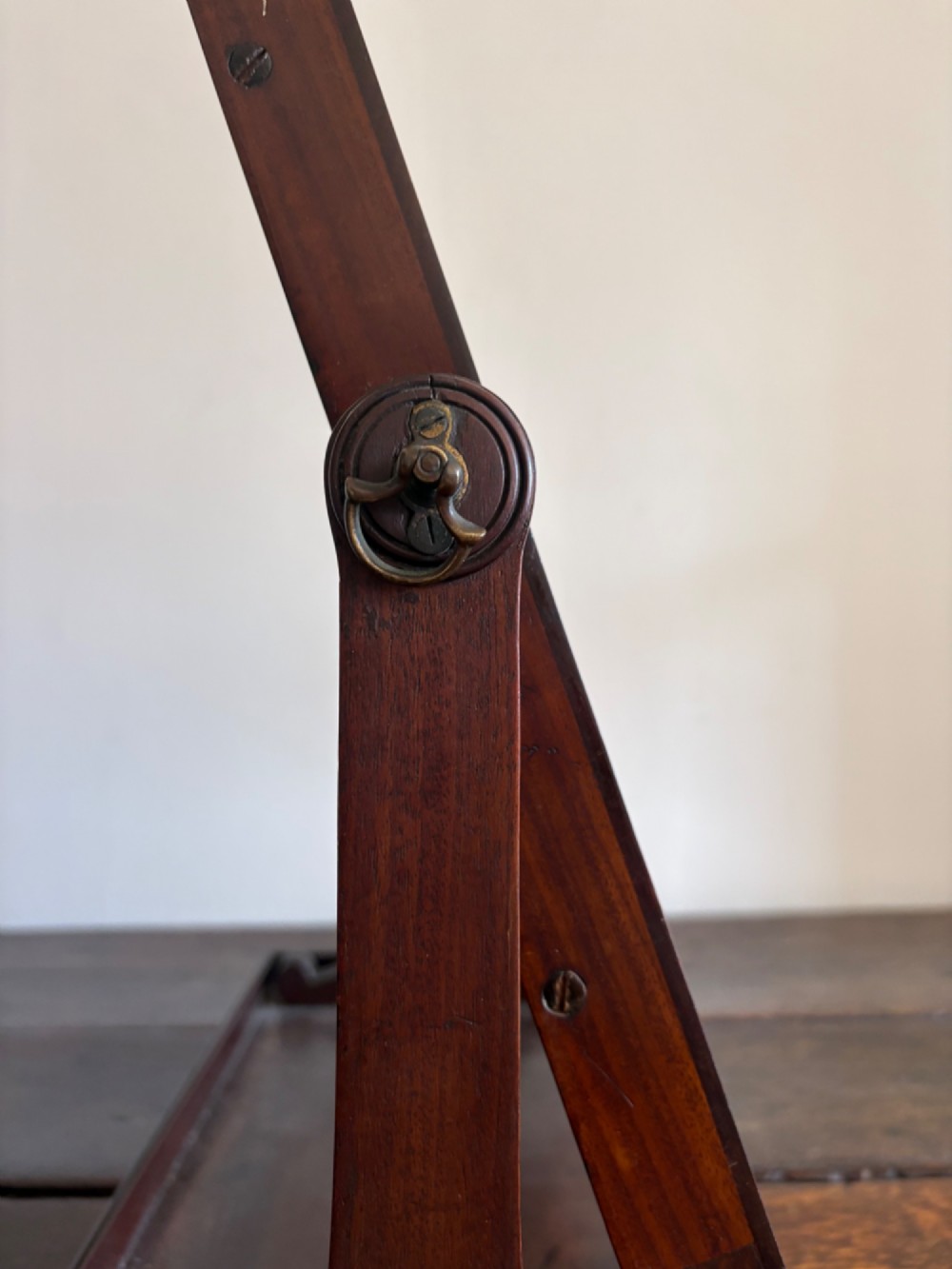 An Early 19th Century Gillows Model Mahogany Vanity Swing Mirror, Original Plate View V