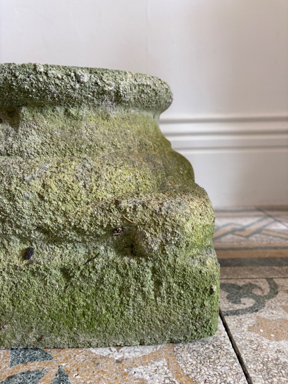 Early 20th Century Weathered Medieval Style Baptismal Font Planter and Base 63cm View XI