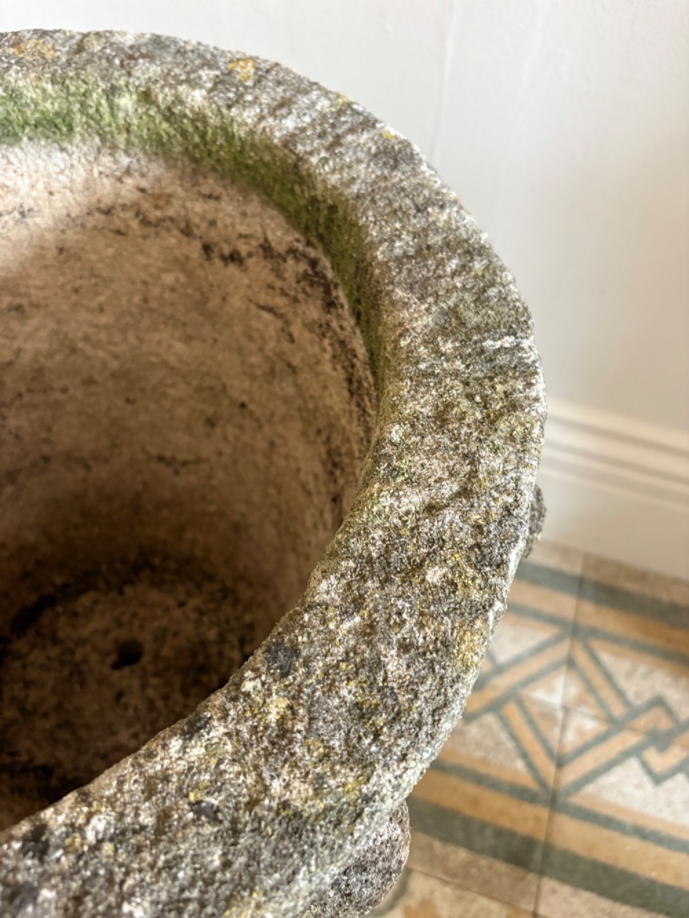 Early 20th Century Weathered Medieval Style Baptismal Font Planter and Base 63cm View XIII