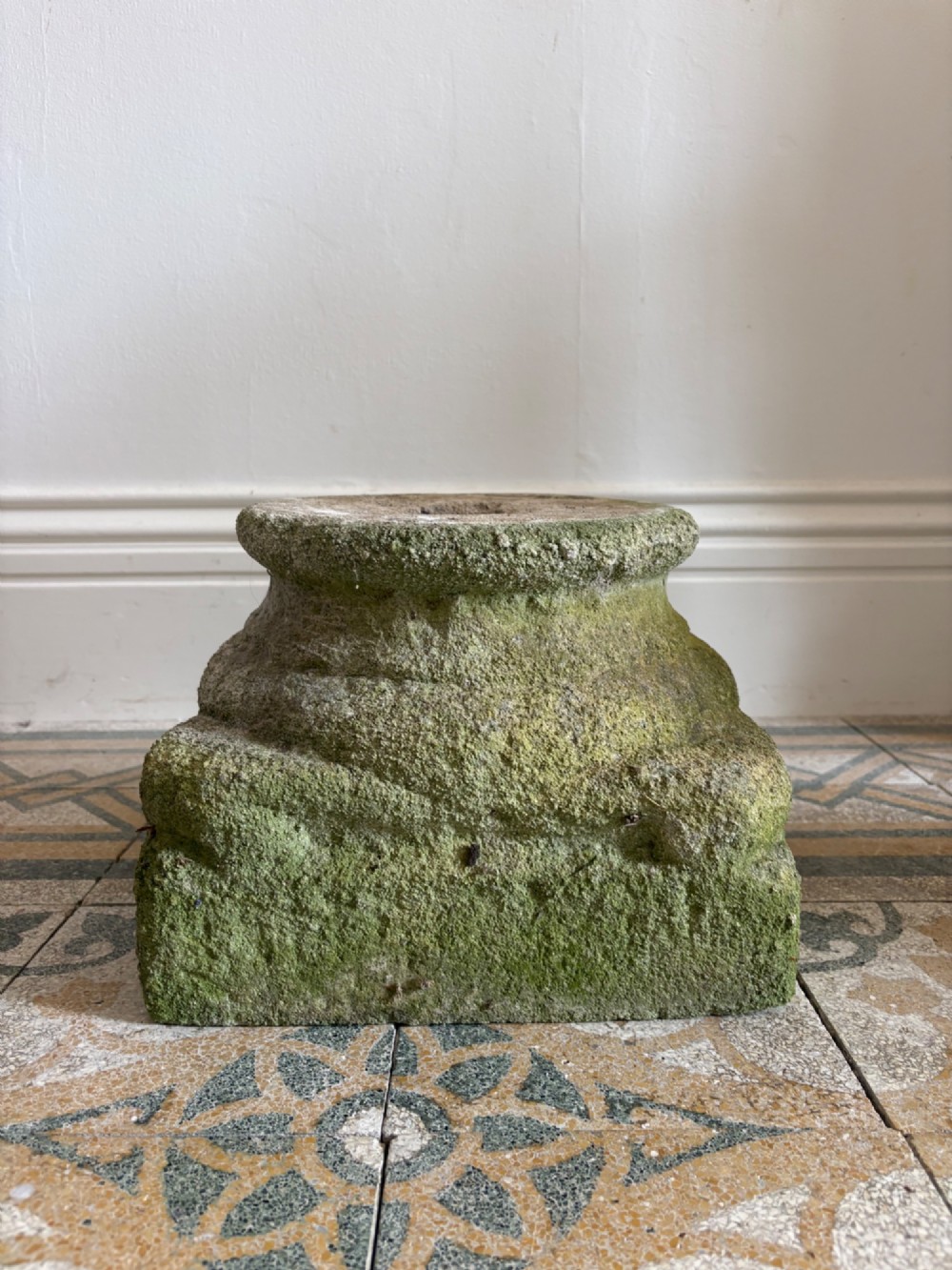 Early 20th Century Weathered Medieval Style Baptismal Font Planter and Base 63cm View XIV