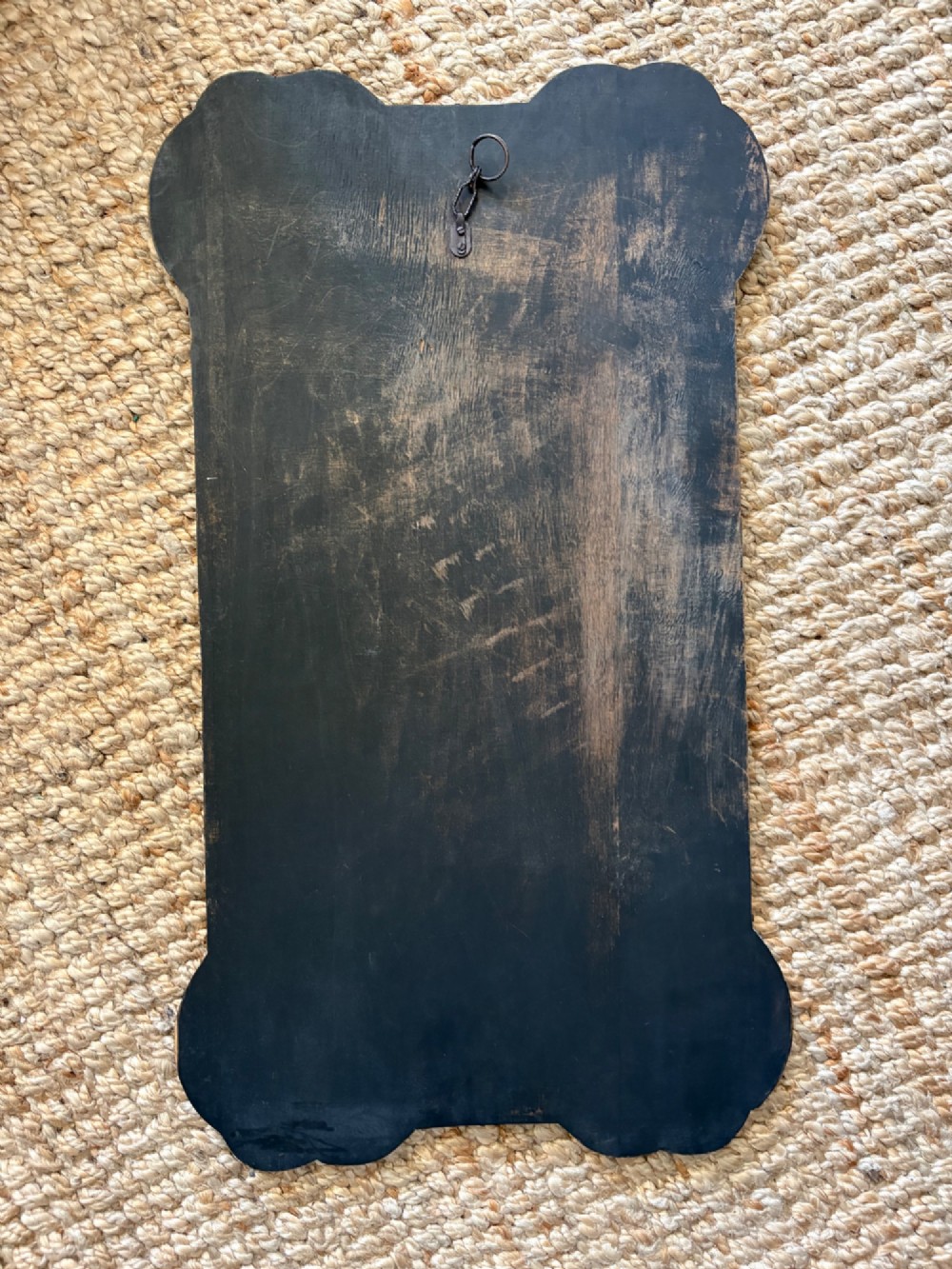 A Shapely 1920s Bevelled Frameless Art Deco Mirror, 69cm tall, Gently Foxed Plate View V