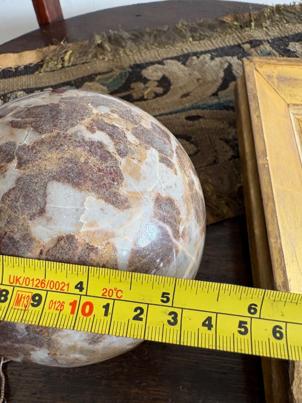 A 19th Century Grand Tour Bronze Stand and Breccia Marble, 19cm View X