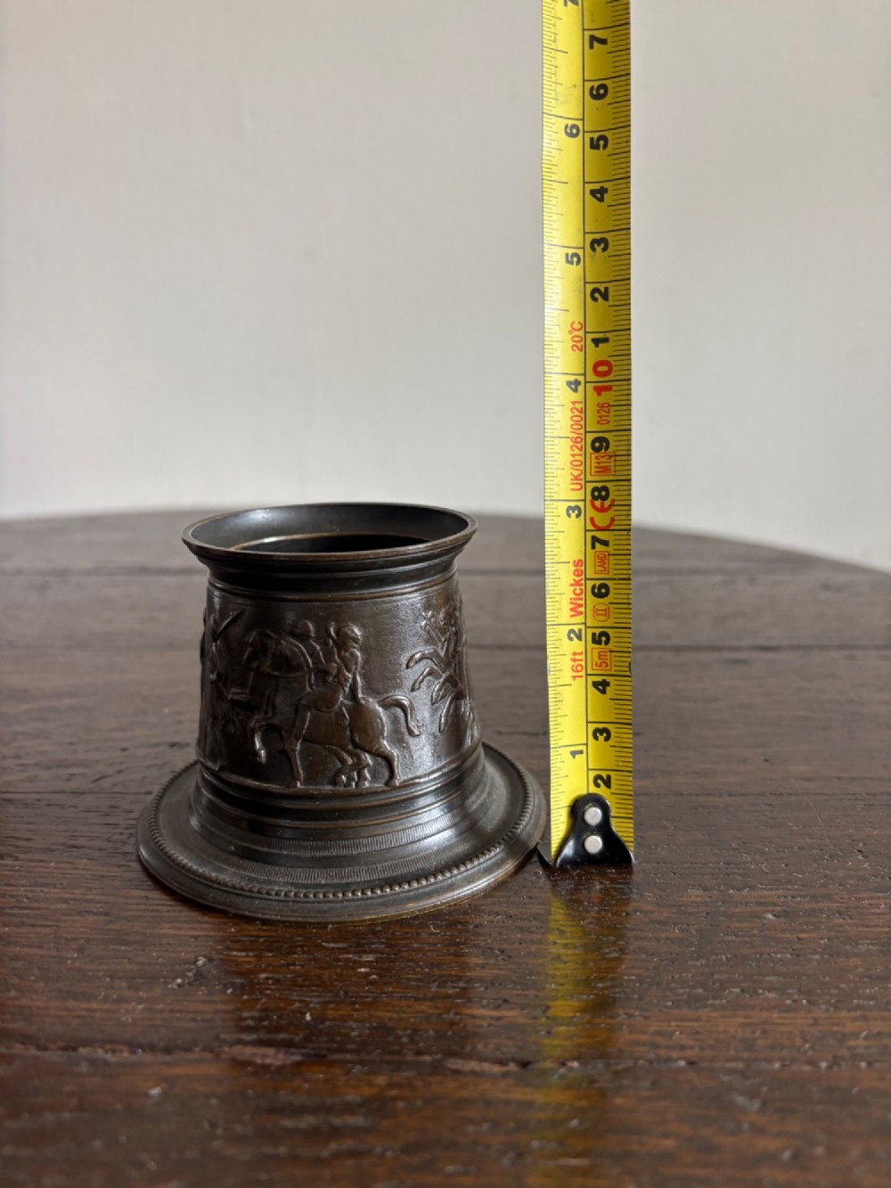 A 19th Century Grand Tour Bronze Stand and Breccia Marble, 19cm View XIII