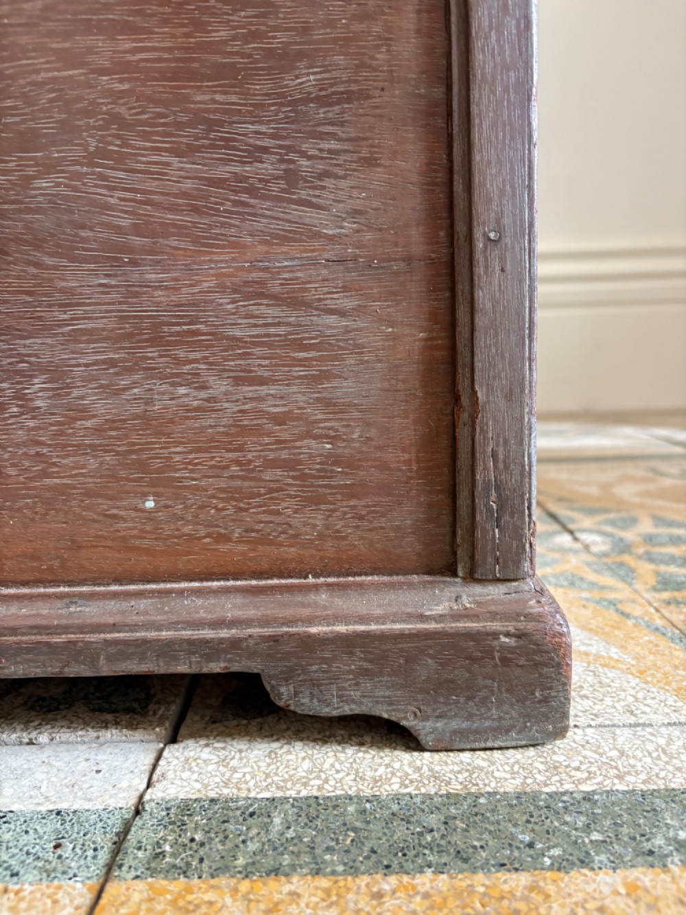 A 19th Century Anglo Indian Teak Campaign Trunk Blanket Box 77cm, Bronze Handles View XI
