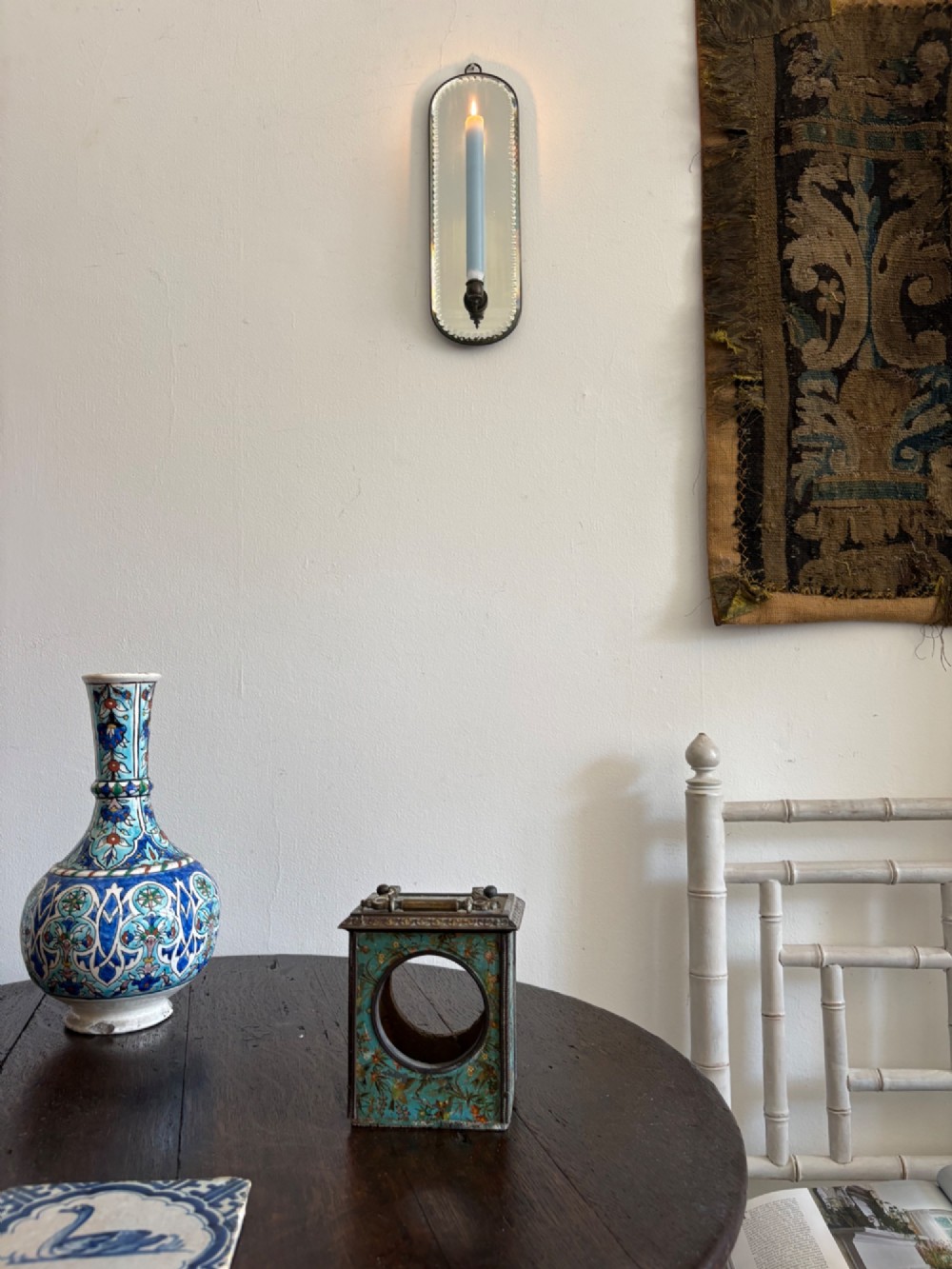 Early 20th Century Girandole Candle Wall Sconce, Sorcerer Mirror C1920 33cm View XII