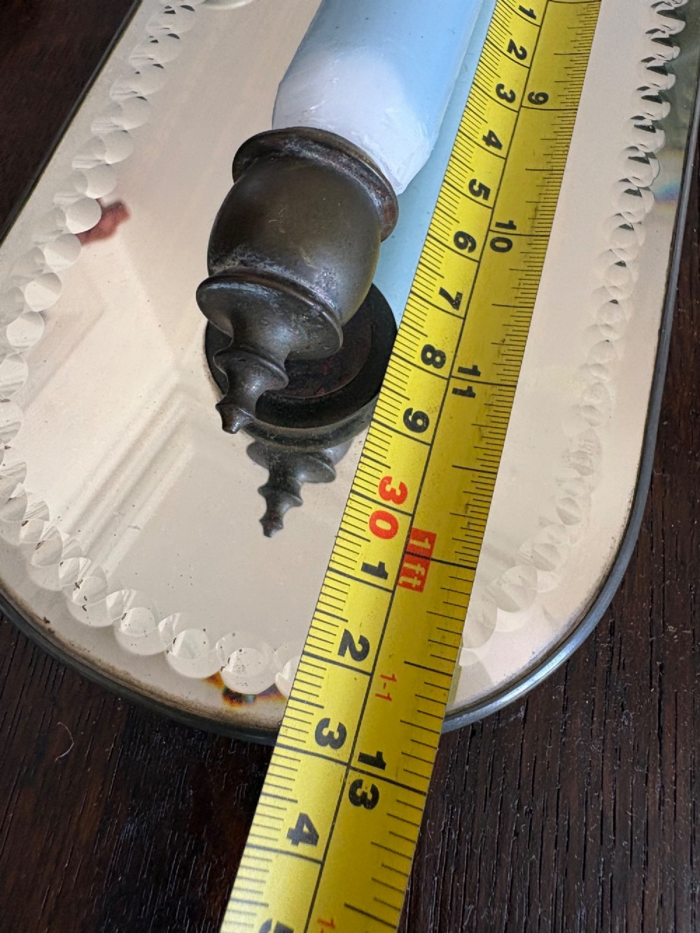 Early 20th Century Girandole Candle Wall Sconce, Sorcerer Mirror C1920 33cm View XIV