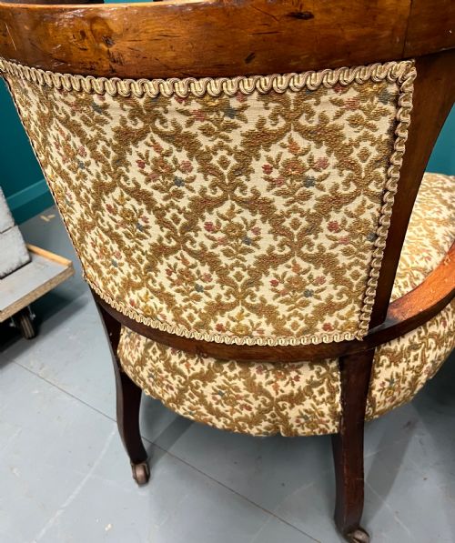 PAIR OF EDWARDIAN MAHOGANY TUB ARMCHAIRS ON CASTORS - ADDITIONAL PHOTO 10