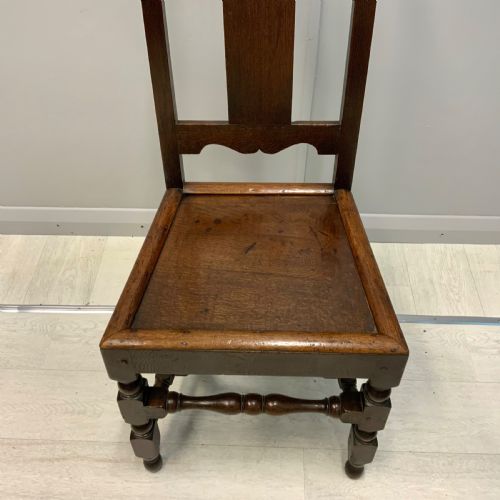 LATE 17TH CENTURY ENGLISH OAK BACK STOOL SIDE CHAIR - ADDITIONAL PHOTO 1