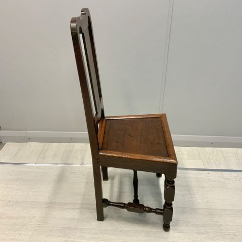 LATE 17TH CENTURY ENGLISH OAK BACK STOOL SIDE CHAIR - ADDITIONAL PHOTO 4