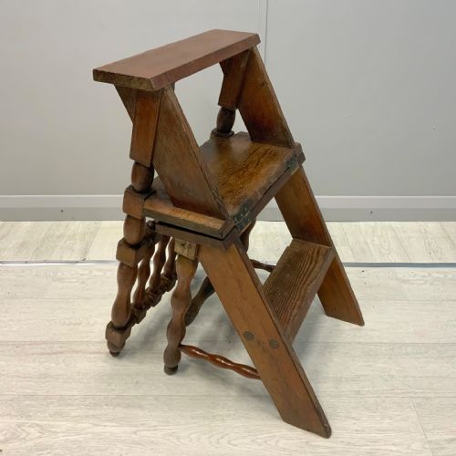 9TH CENTURY METAMORPHIC CHAIR STEPLADDER - ADDITIONAL PHOTO 1