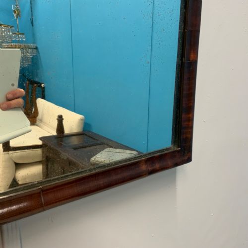 GEORGIAN MAHOGANY MIRROR WITH ORIGINAL GLASS - ADDITIONAL PHOTO 1