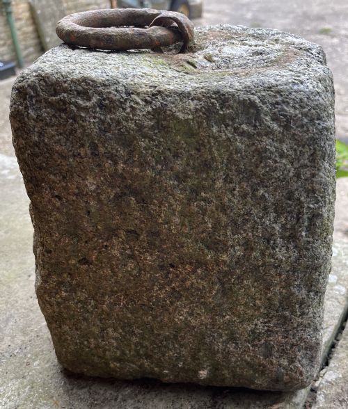 19THC GRANITE FARM WEIGHT TETHERING BLOCK - ADDITIONAL PHOTO 3