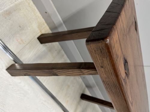 19THC ASH AND ELM LONG STOOL OR BENCH WITH 6 LEGS - ADDITIONAL PHOTO 3