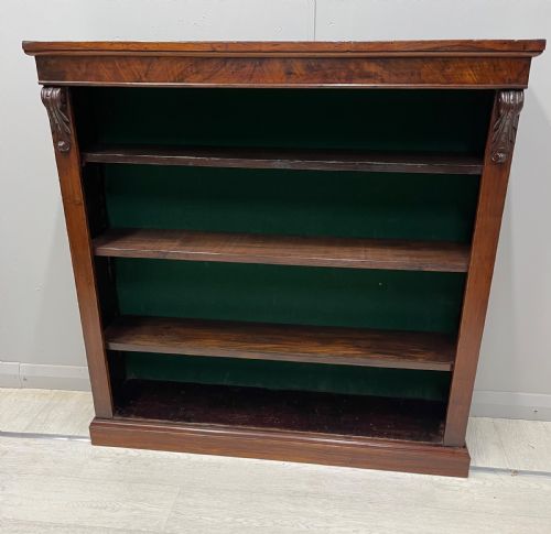 VICTORIAN MAHOGANY FREESTANDING BOOKCASE WITH ADJUSTABLE SHELVES - ADDITIONAL PHOTO 2