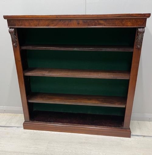 victorian mahogany freestanding bookcase with adjustable shelves - CATEGORY: ANTIQUE BOOKCASES - DATED VICTORIAN