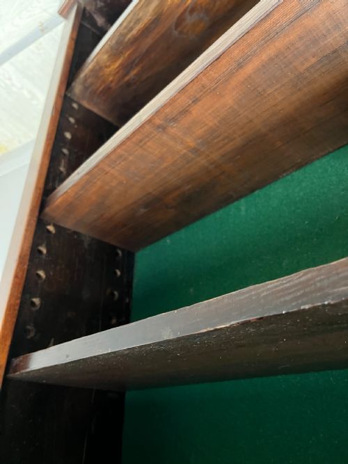 VICTORIAN MAHOGANY FREESTANDING BOOKCASE WITH ADJUSTABLE SHELVES - ADDITIONAL PHOTO 4