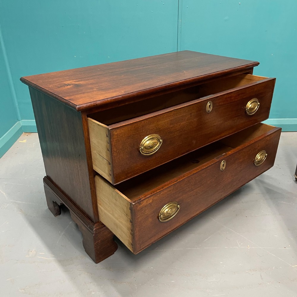 Georgian mahogany low chest of drawers  View V