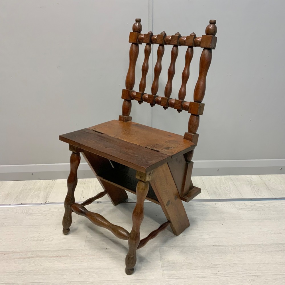 !9th century metamorphic chair stepladder 