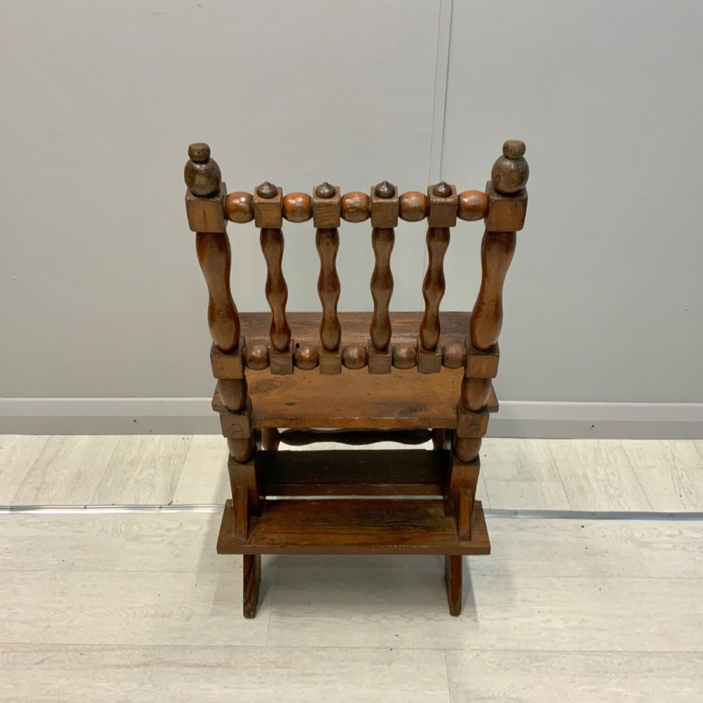 !9th century metamorphic chair stepladder  View V