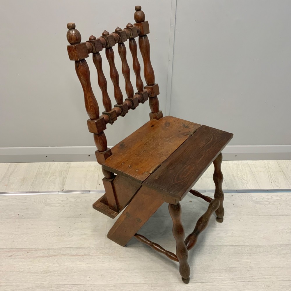 !9th century metamorphic chair stepladder  View VI