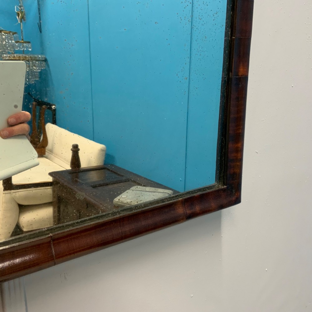 Georgian mahogany mirror with original glass View II