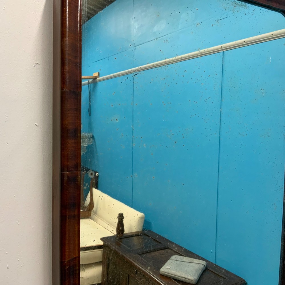 Georgian mahogany mirror with original glass View III