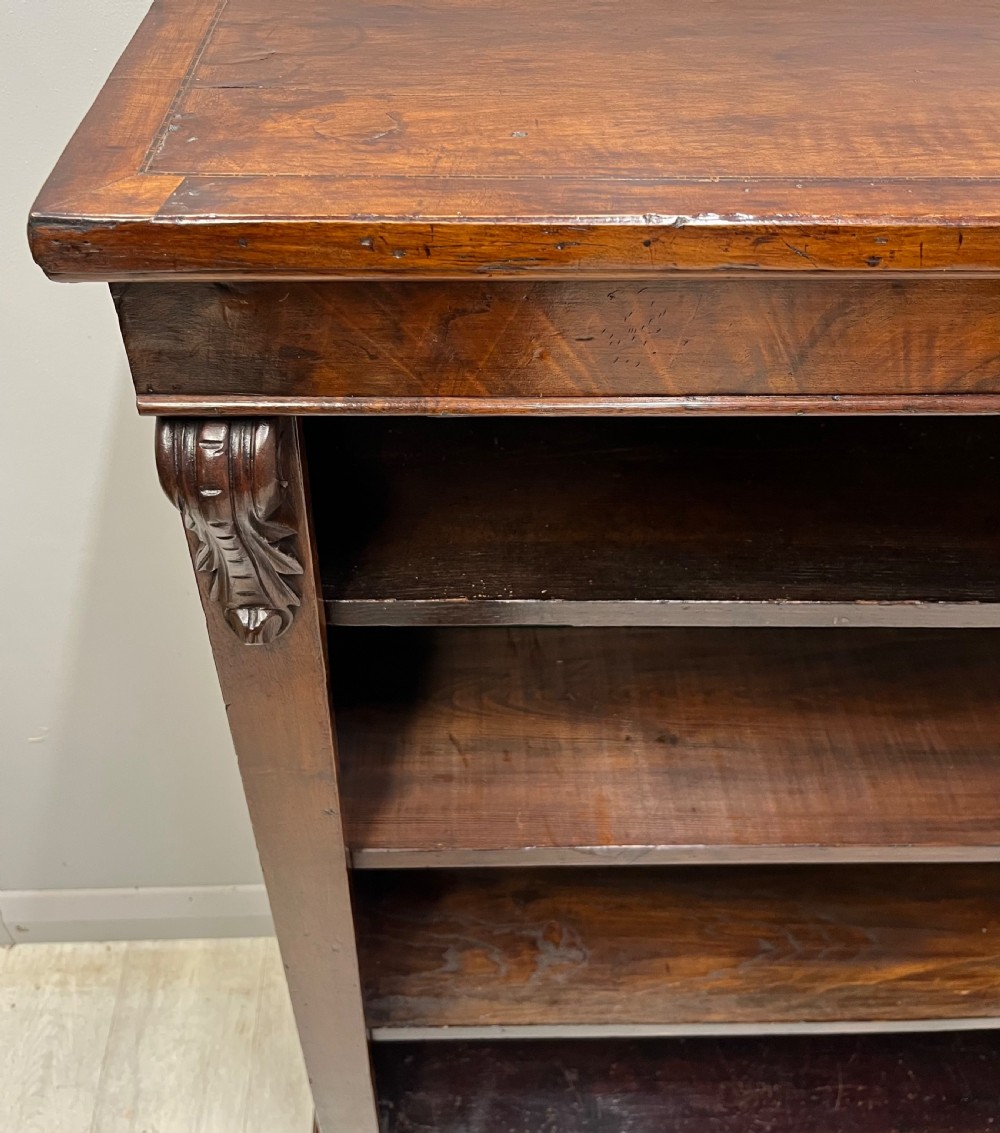 Victorian mahogany freestanding bookcase with adjustable shelves View II